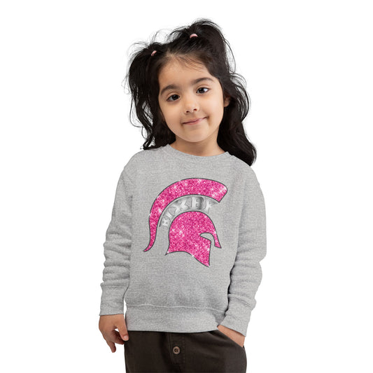 Bixby Spartan Pink Bling Toddler Rabbit Skins Sweatshirt