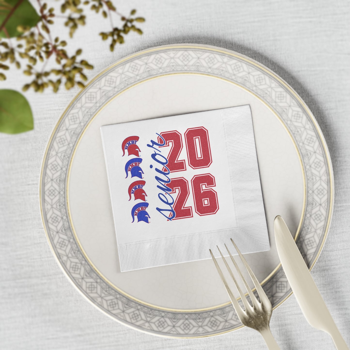 Bixby Spartan Senior Class 2026 Party Napkin