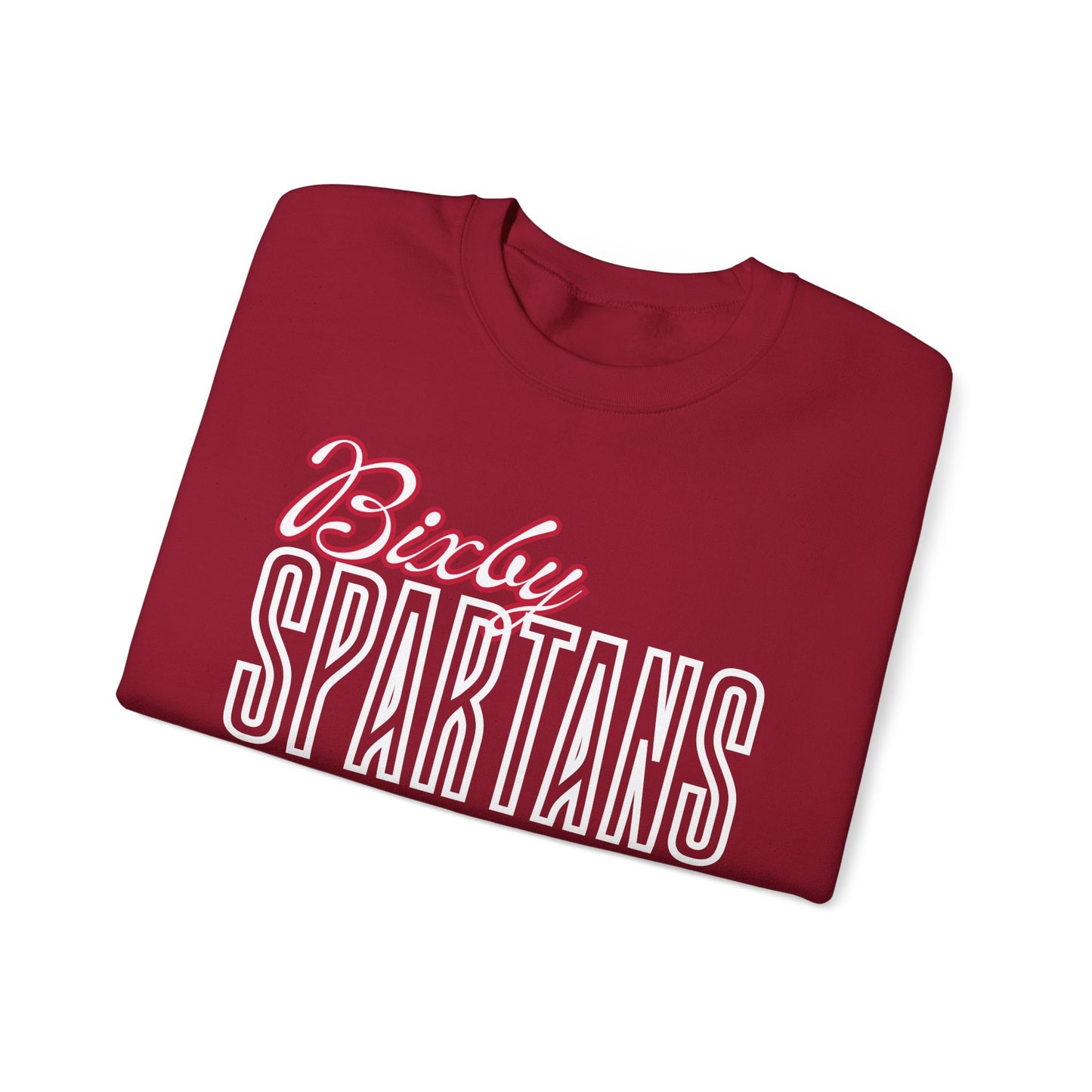 Bixby Spartans Cursive Gildan Sweatshirt