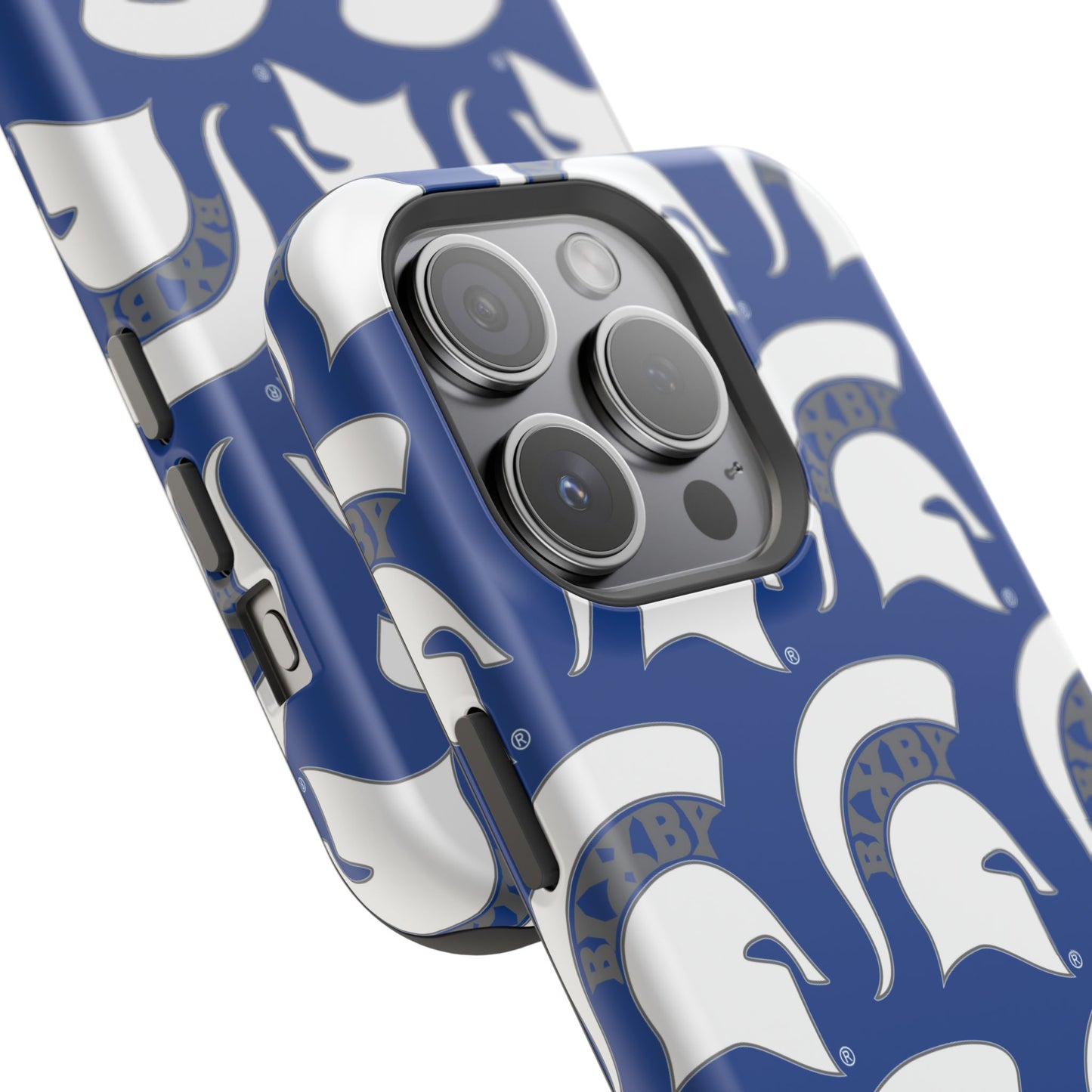 Bixby Spartan White Logo Impact Resistant iPhone Case