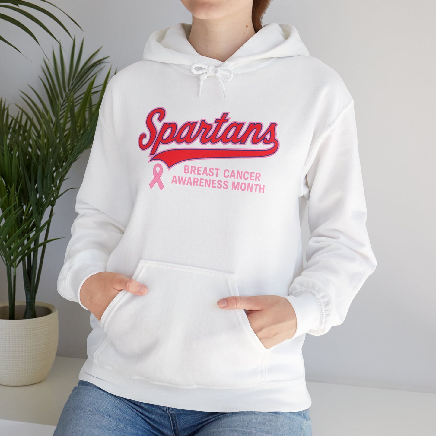 Spartans Breast Cancer Awareness Gildan Hoodie