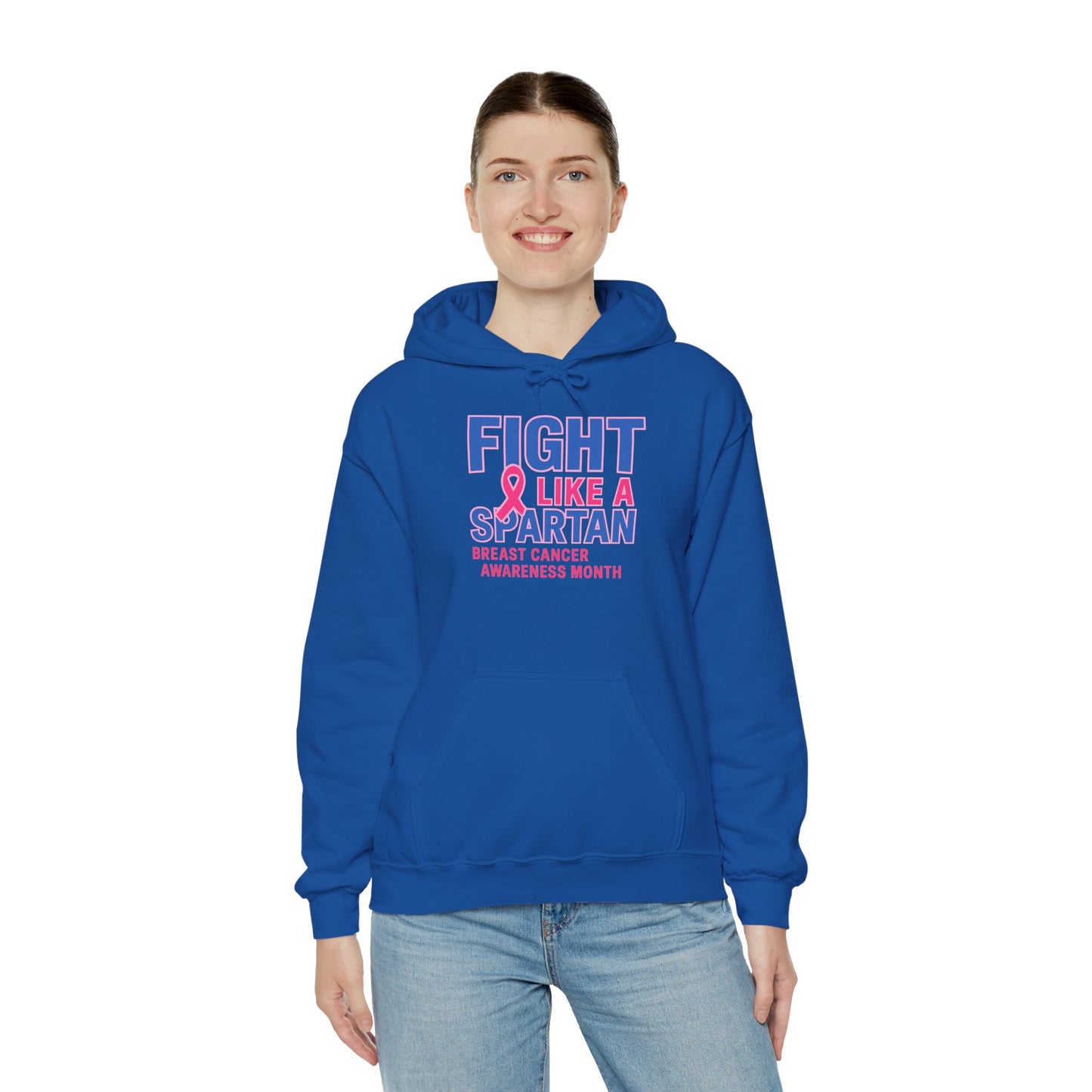 Fight Like A Spartan Breast Cancer Awareness Gildan Hoodie