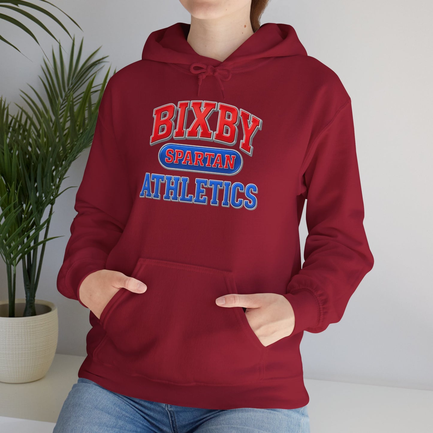 Bixby Spartan Athletics Metallic Gildan Hoodie