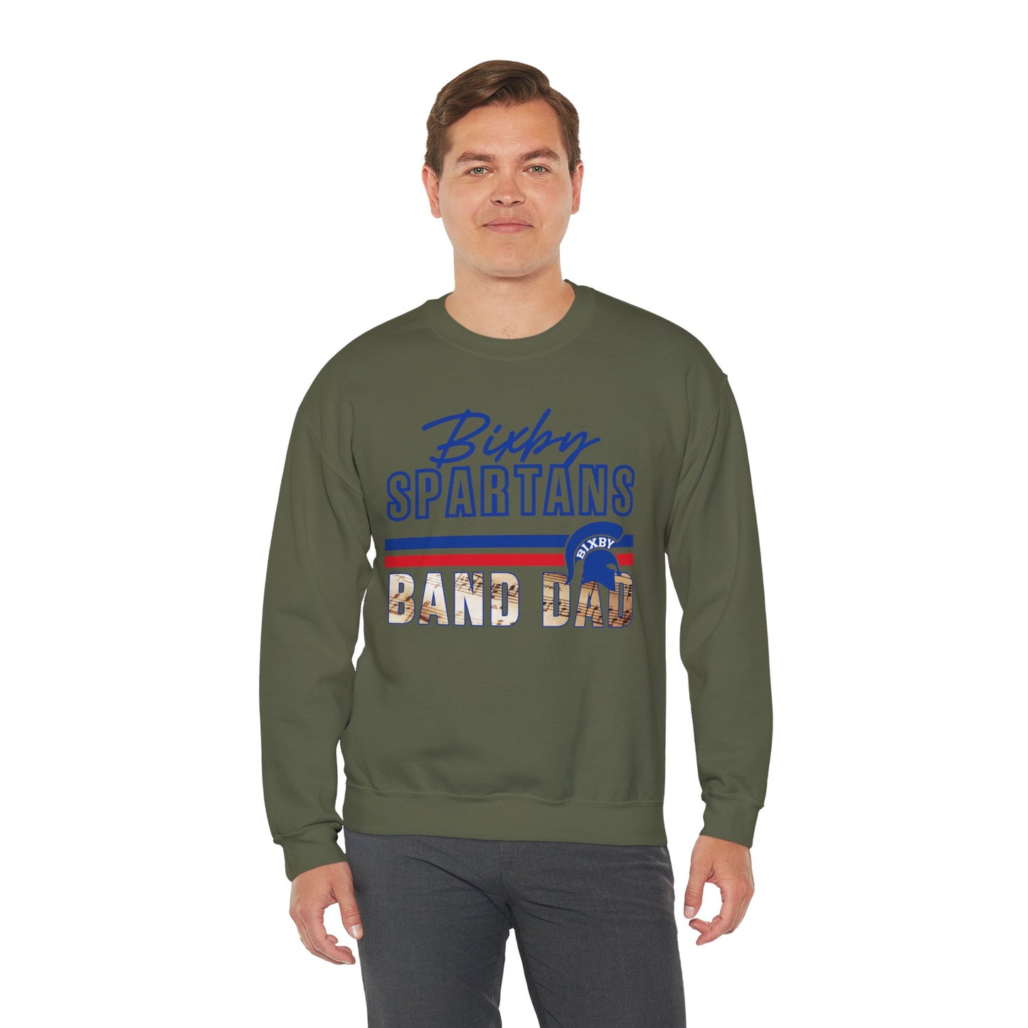 Bixby Spartans Band Dad Gildan Sweatshirt
