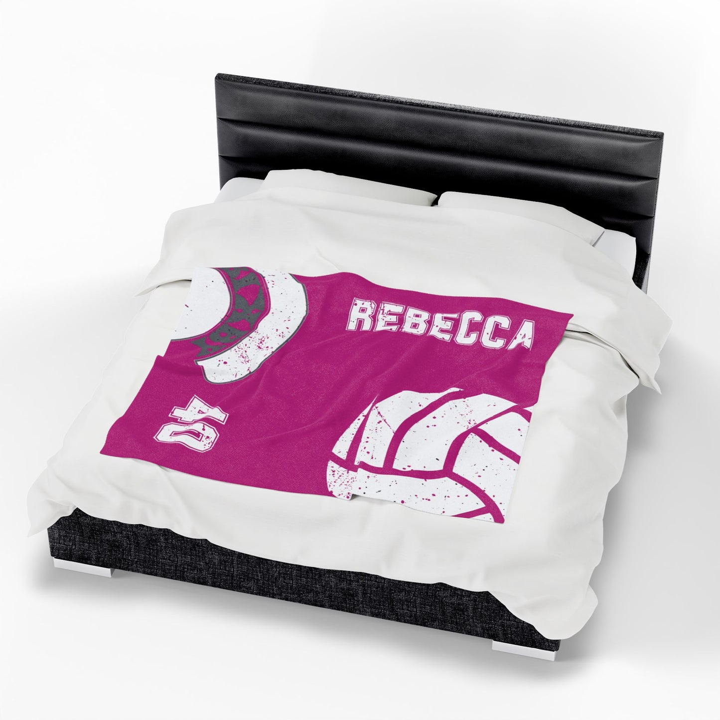 Spartan Volleyball Velveteen Plush Blanket - Customized