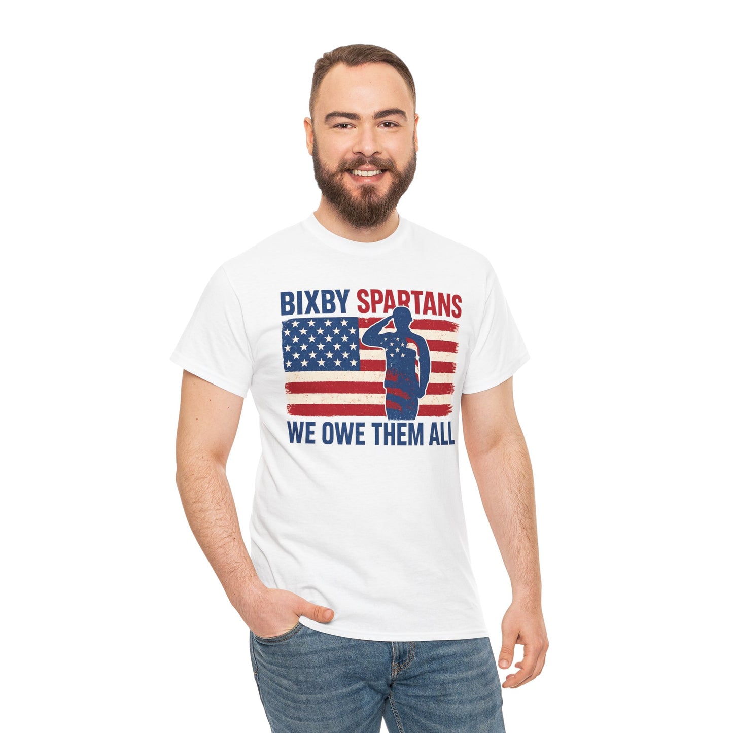 Spartans We Owe Them All Gildan Tee