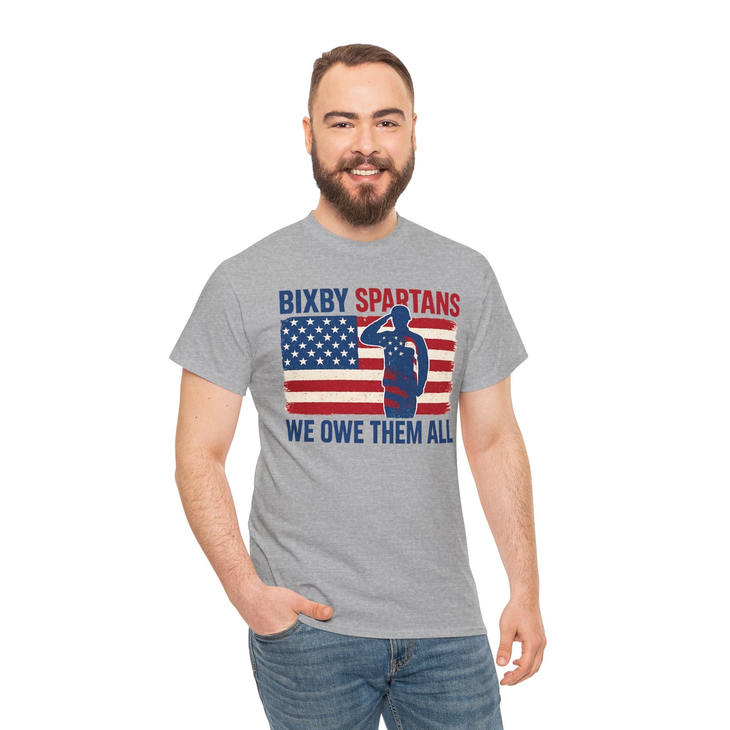 Spartans We Owe Them All Gildan Tee