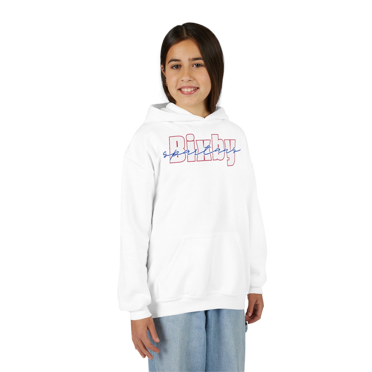 Bixby Spartans Cursive Gildan Hoodie