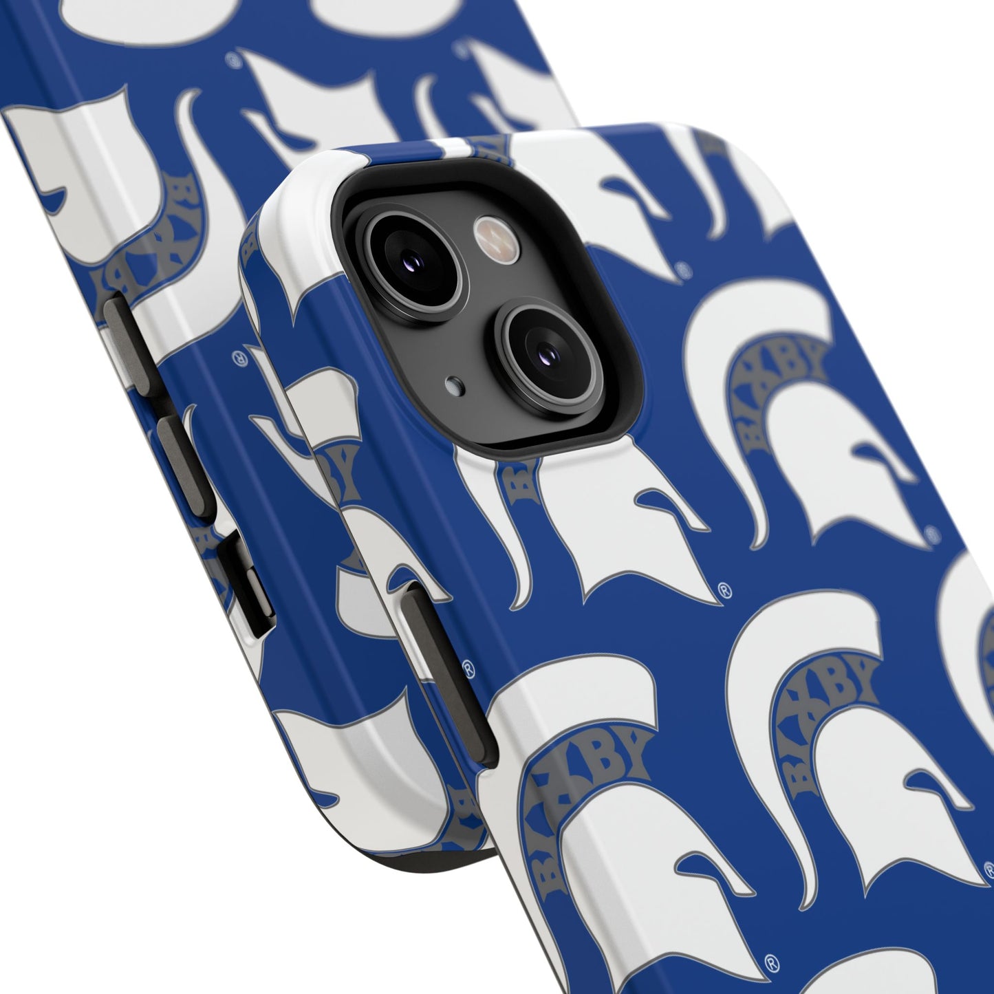 Bixby Spartan White Logo Impact Resistant iPhone Case