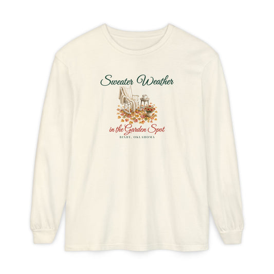 Sweater Weather in Bixby Long Sleeve in Ivory, front view
