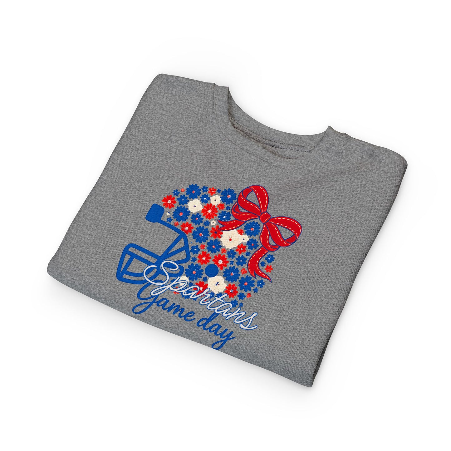 Bixby Spartans Gameday Floral Helmet Toddler Rabbit Skins Sweatshirt