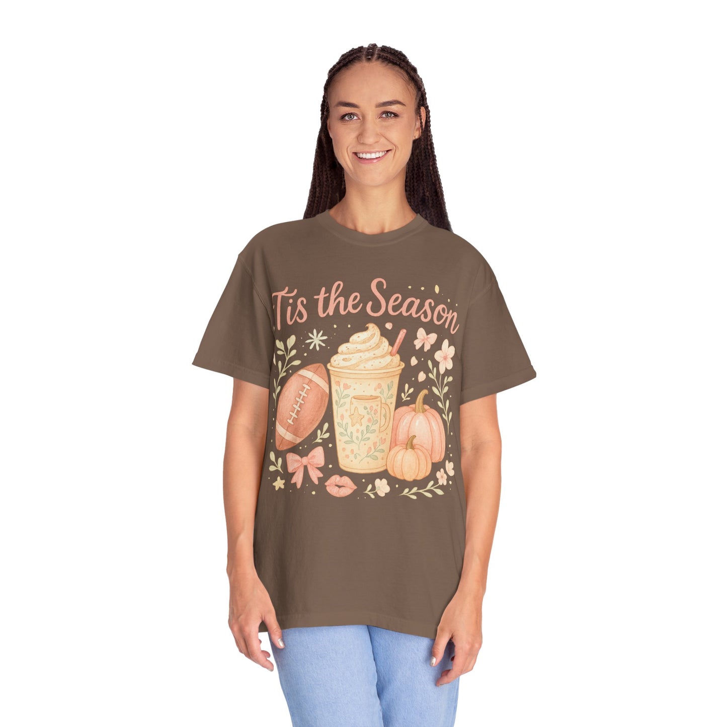 Cheer and Football Tis The Season Comfort Colors Tee