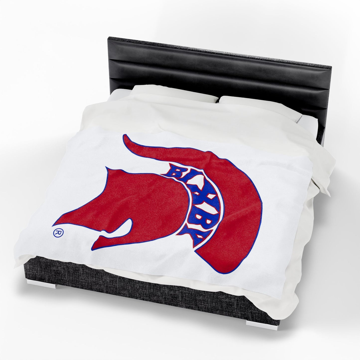 Spartan Red Logo Velveteen Plush Blanket
