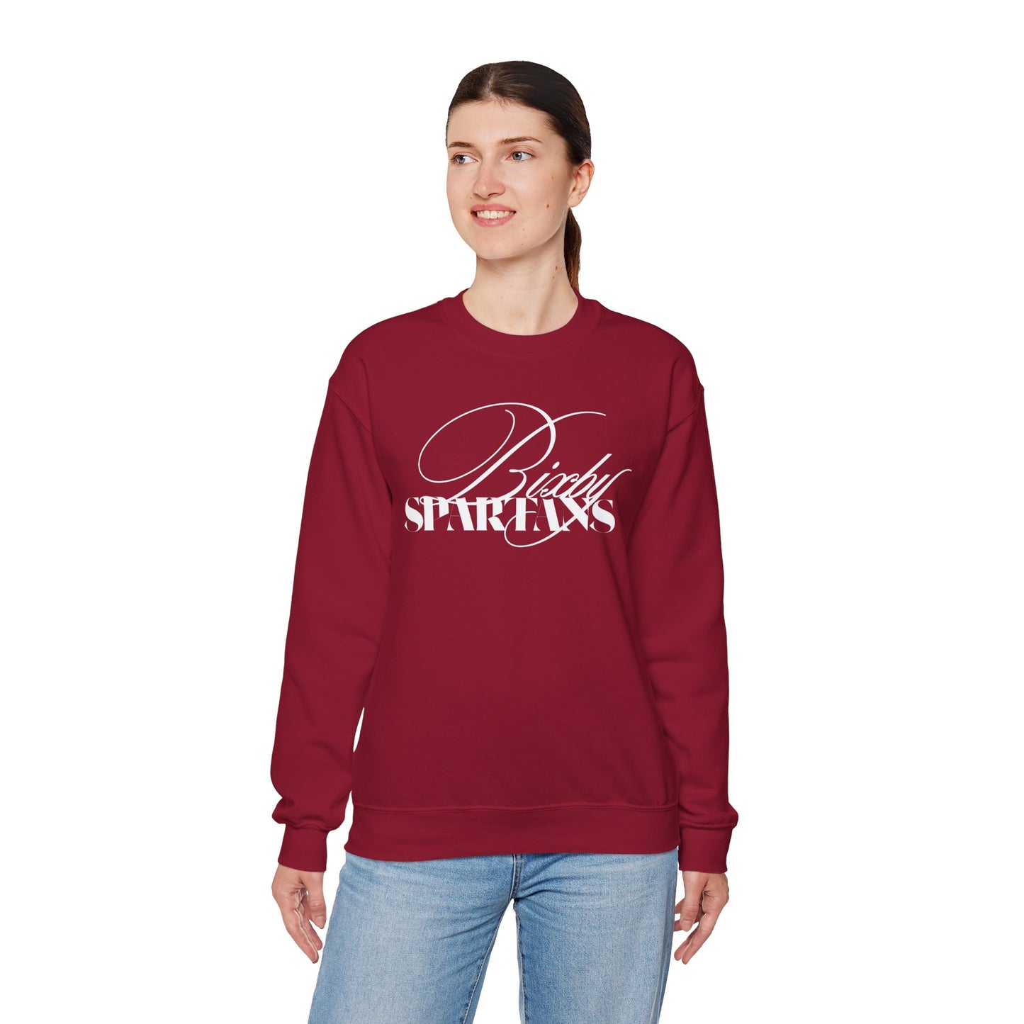 Bixby Spartans Cursive Gildan Sweatshirt