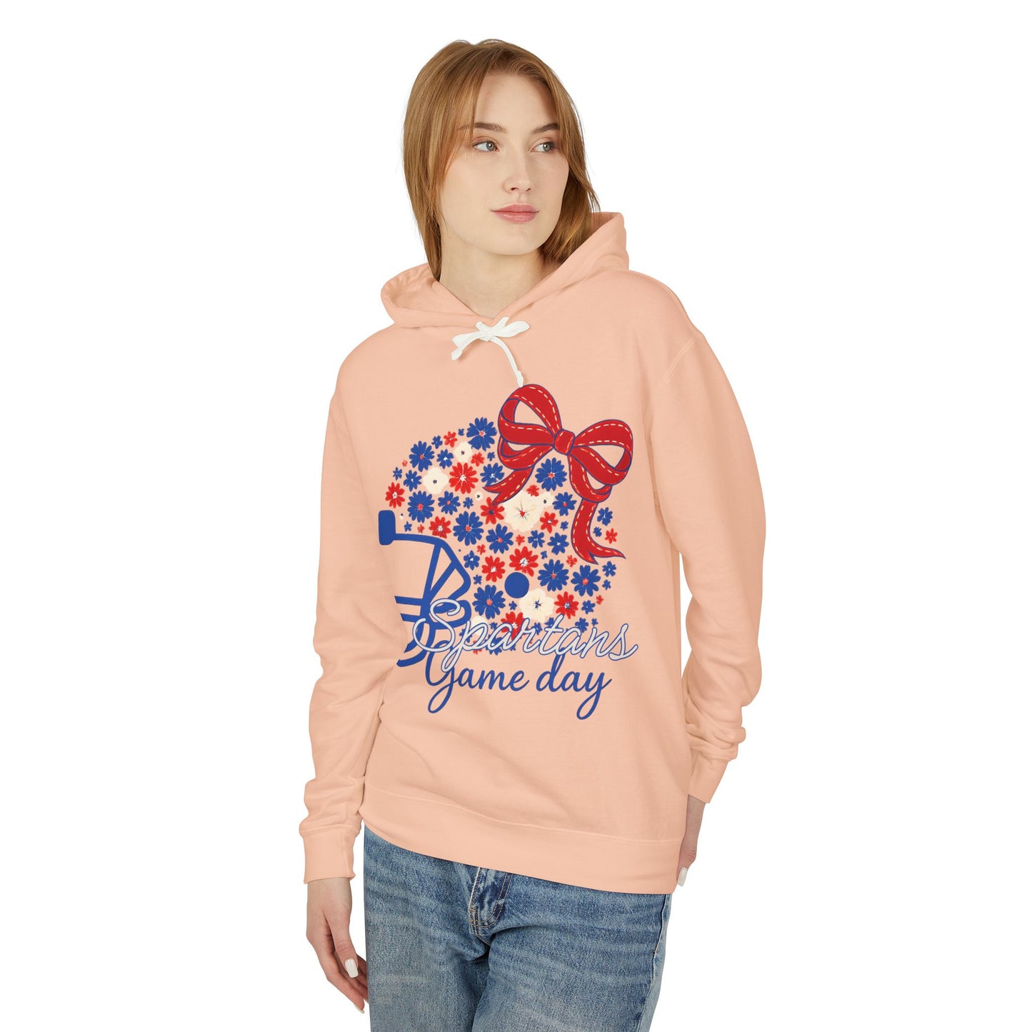 Spartans Floral Helmet Premium Comfort Colors Hoodie