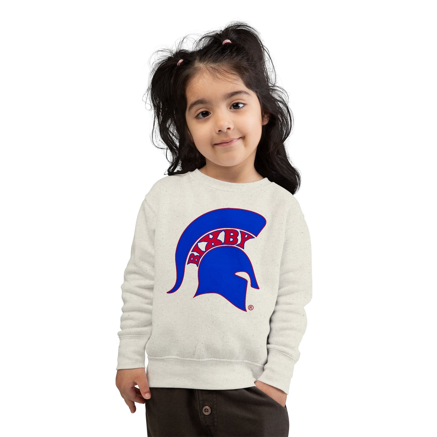 Bixby Spartan Blue Logo Toddler Rabbit Skins Sweatshirt