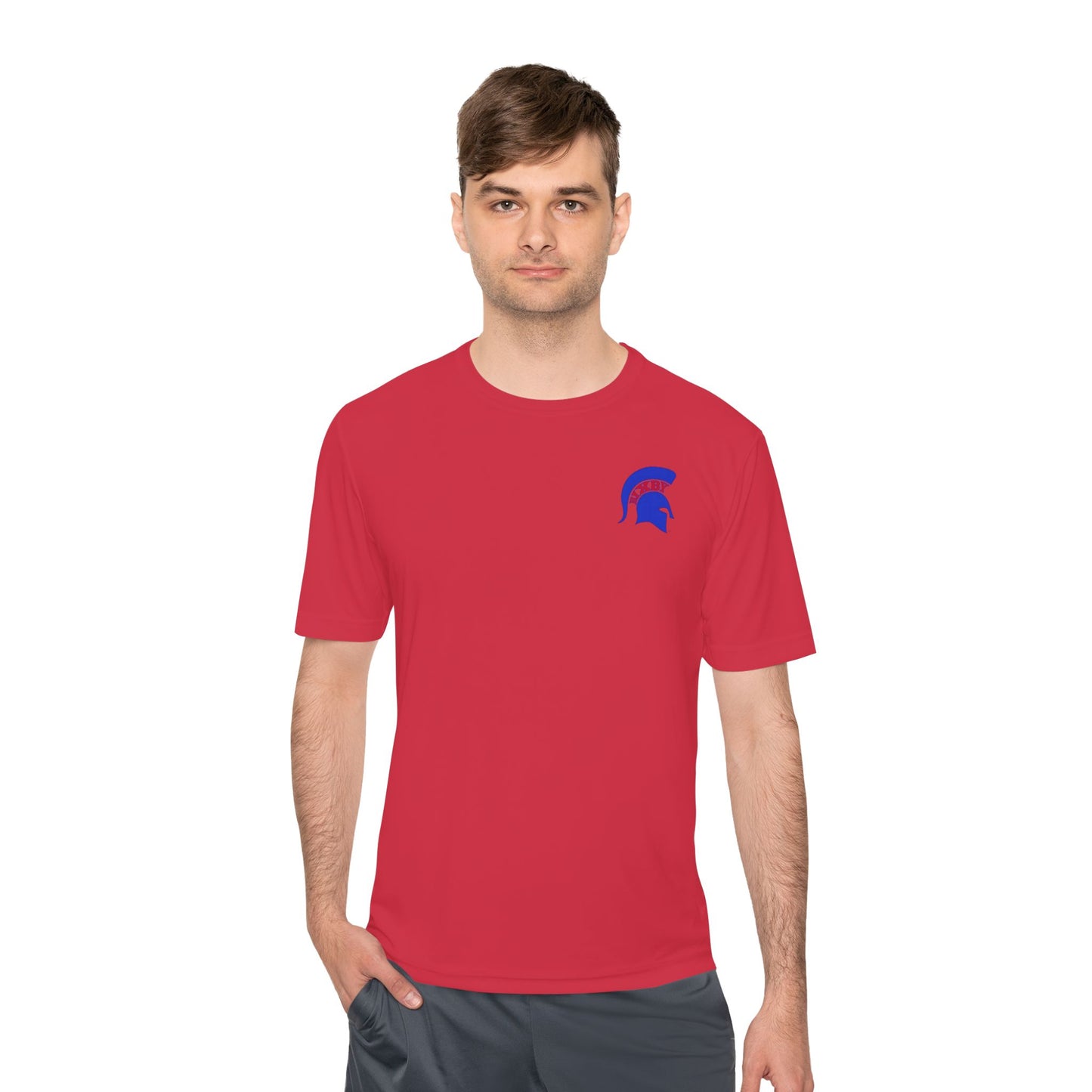 Spartan Blue Logo Adult Sport-Tek Tee
