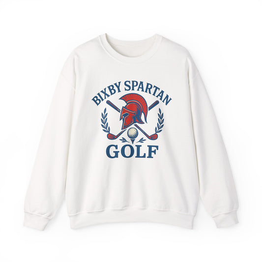 Bixby Spartan Golf Crest Gildan Sweatshirt