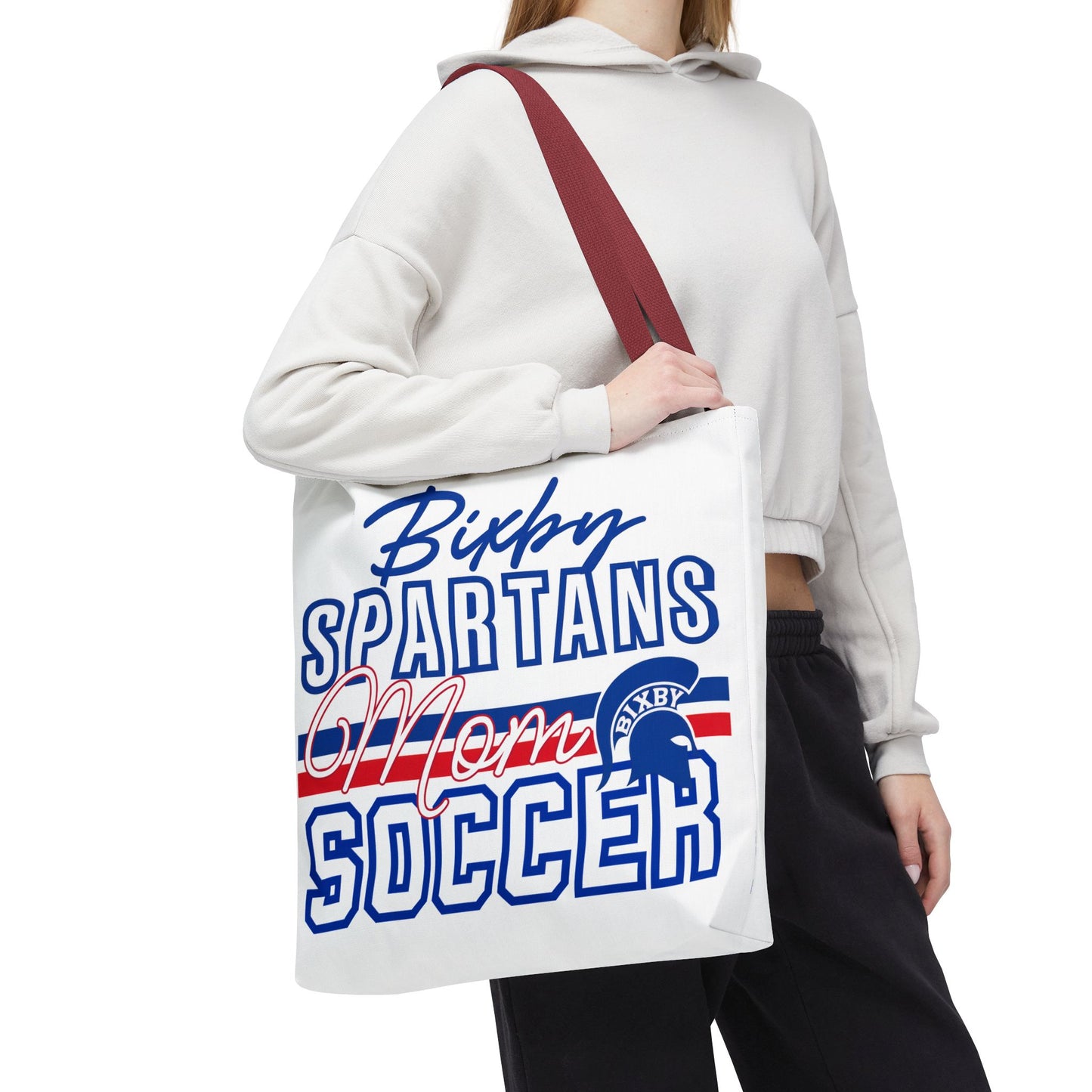 Bixby Spartans Soccer Mom Polyester Tote Bag