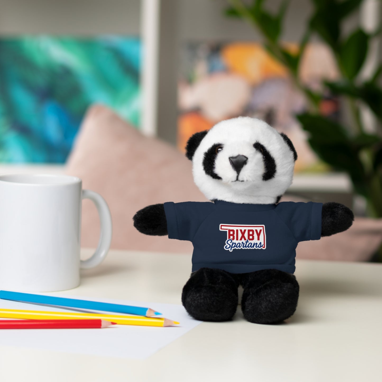 Bixby Oklahoma Spartan Stuffed Animal Logo
