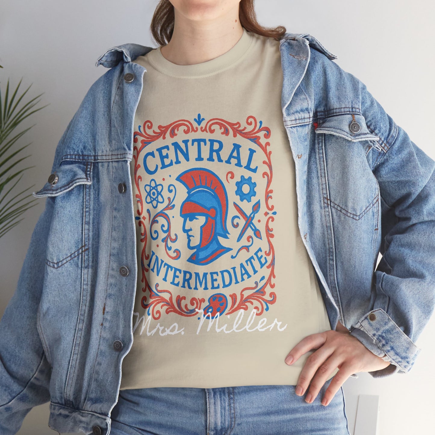 Ornate Central Intermediate Personalized Spartan Gildan Tee