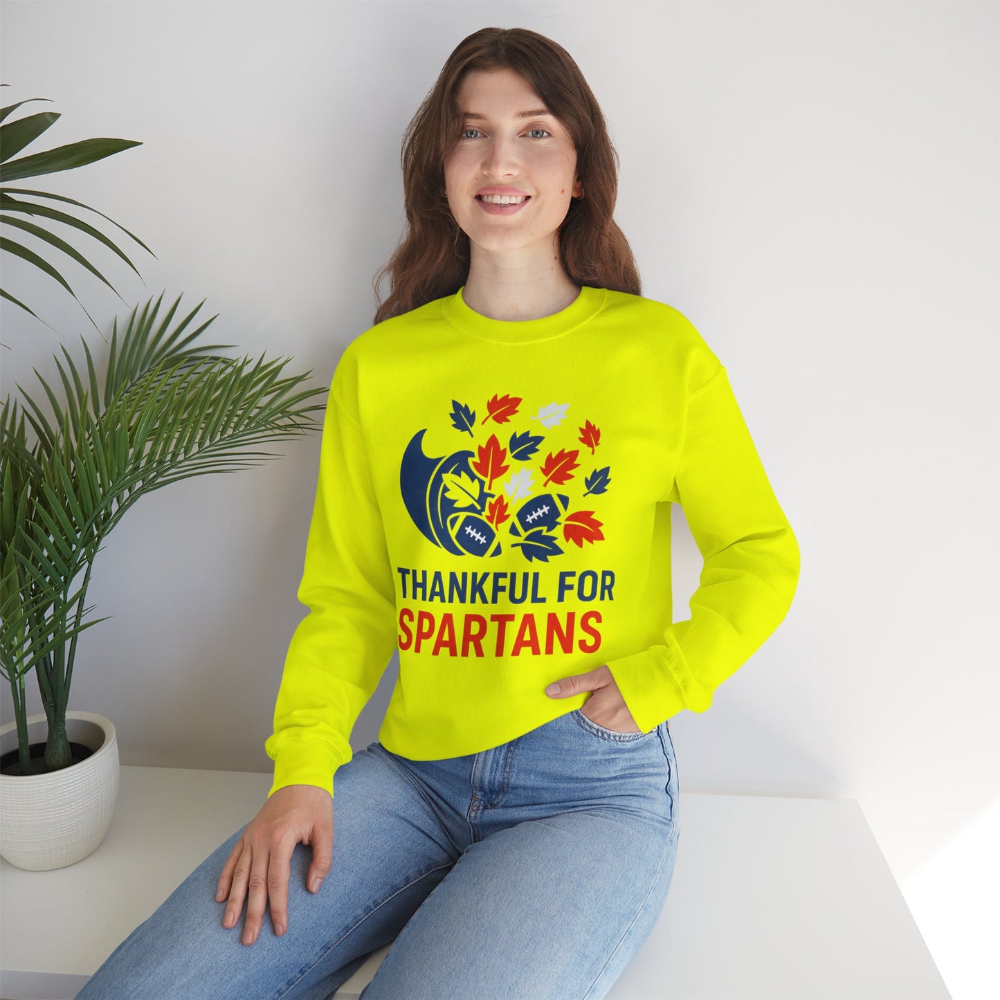 Thankful For Spartans Gildan Sweatshirt