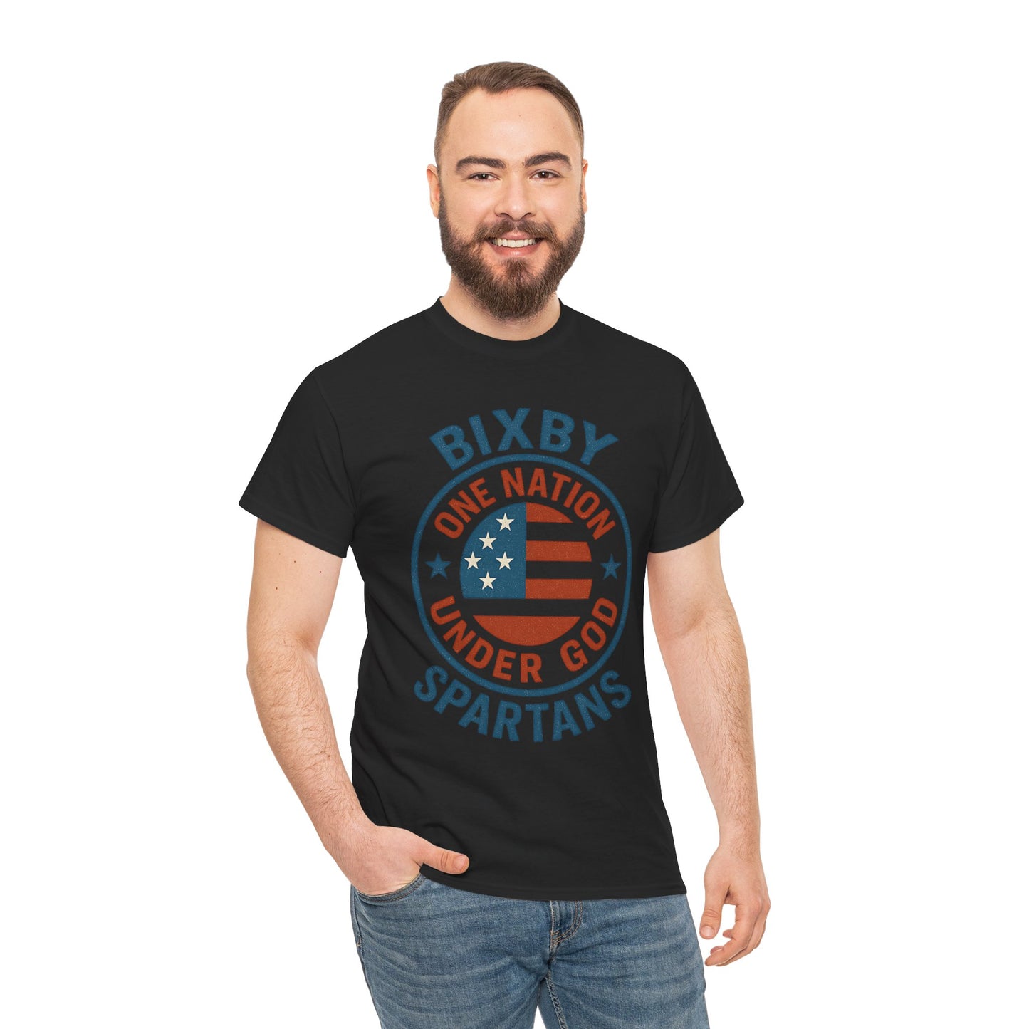 Spartans One Nation Under GOD Gildan Tee