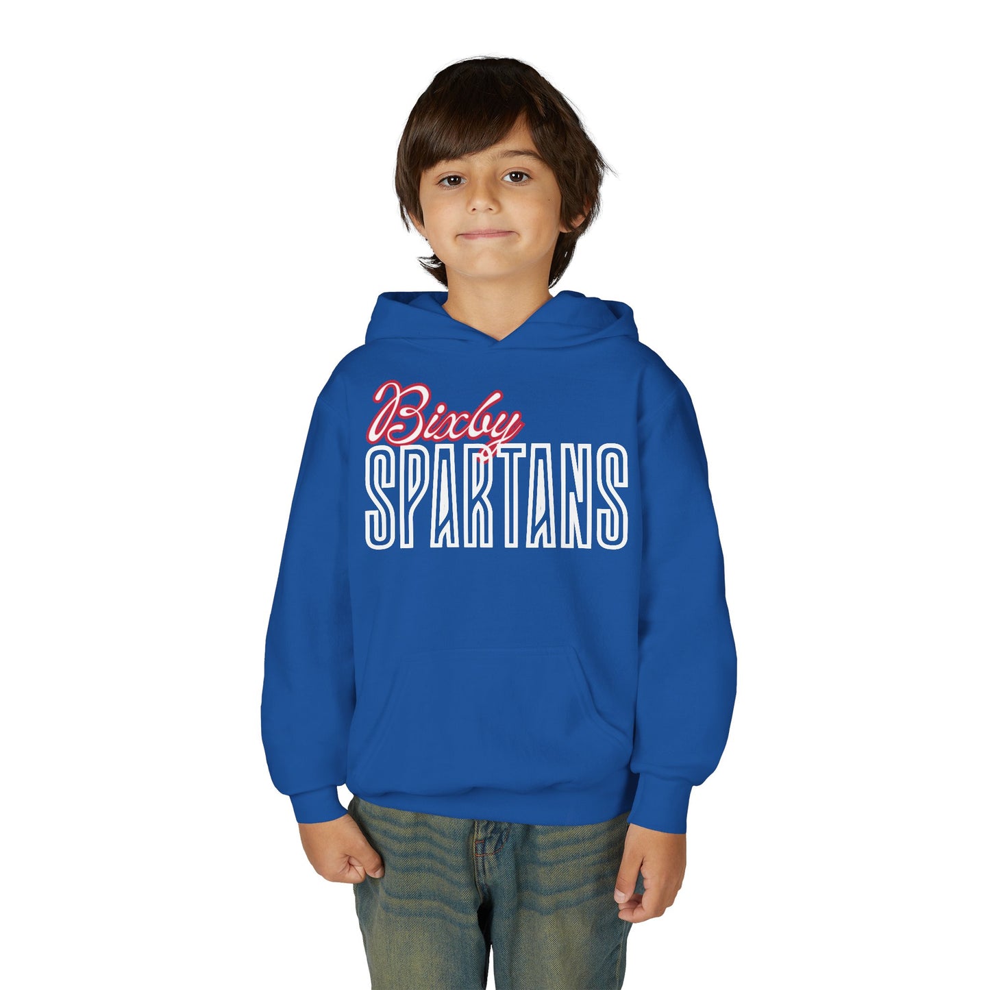 Bixby Spartans Cursive Gildan Hoodie