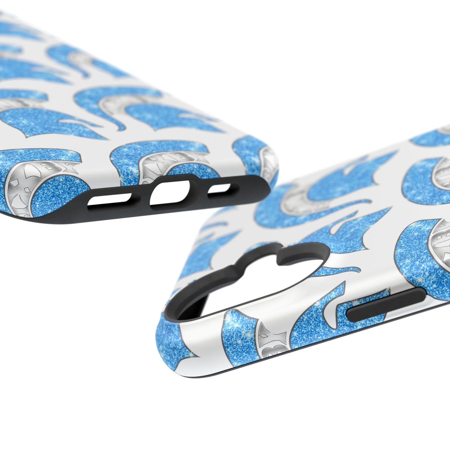 Bixby Spartan Blue Bling Logo Impact Resistant iPhone Case