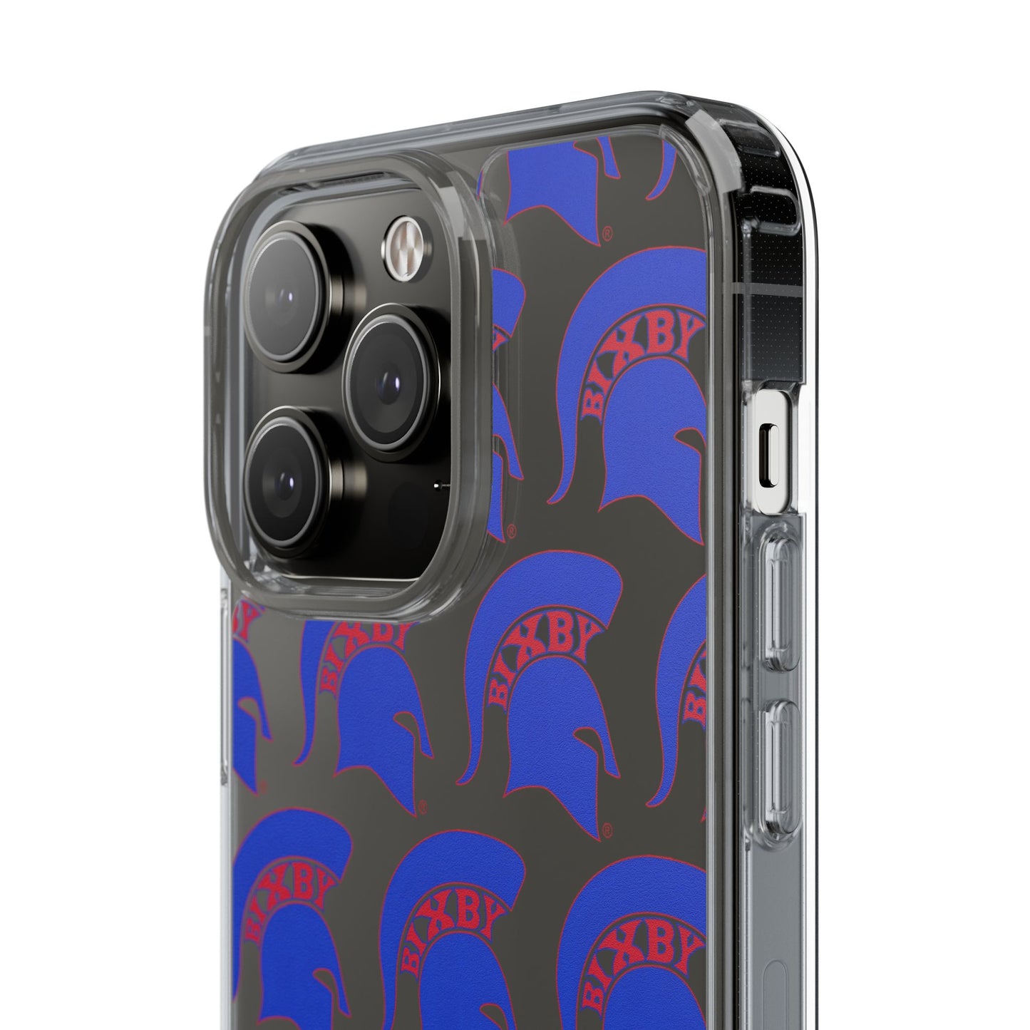 Spartan Blue Logo Clear Apple Phone Case