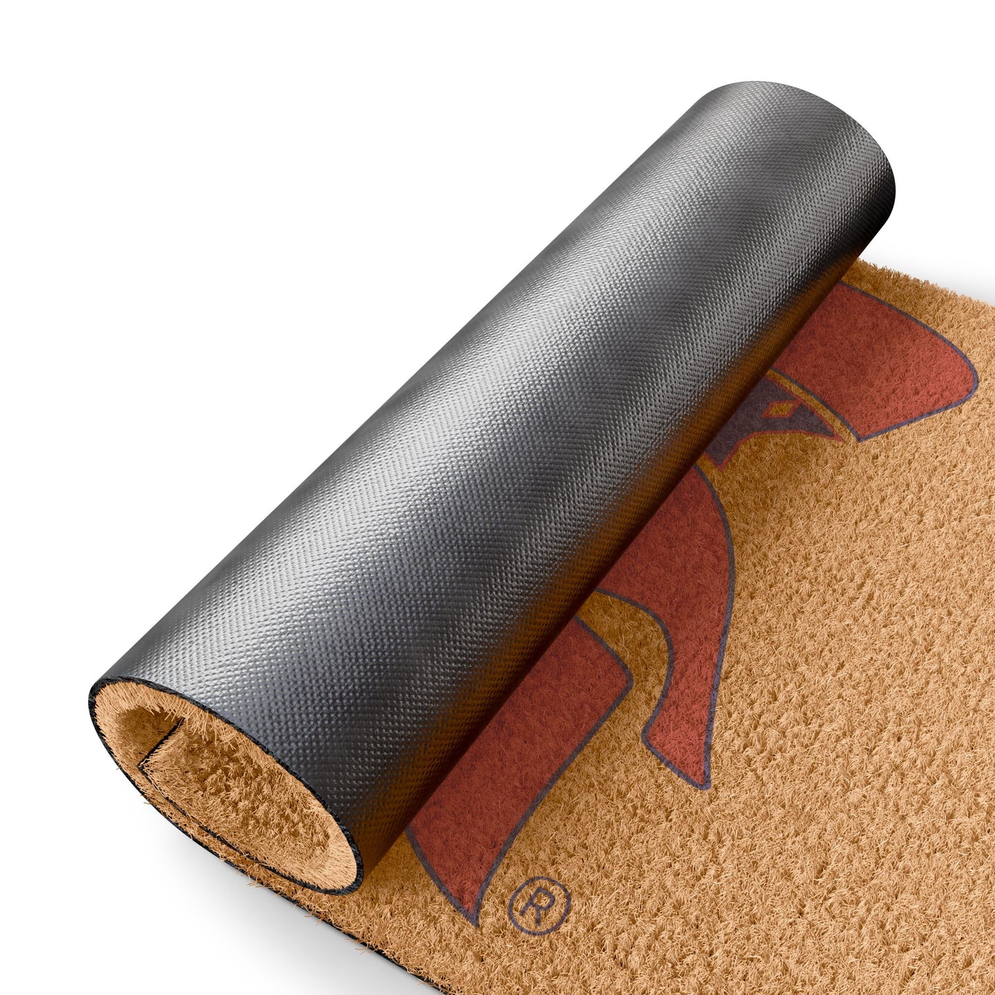 Spartan Red Logo Heavy-Duty Rubber Backed Doormat