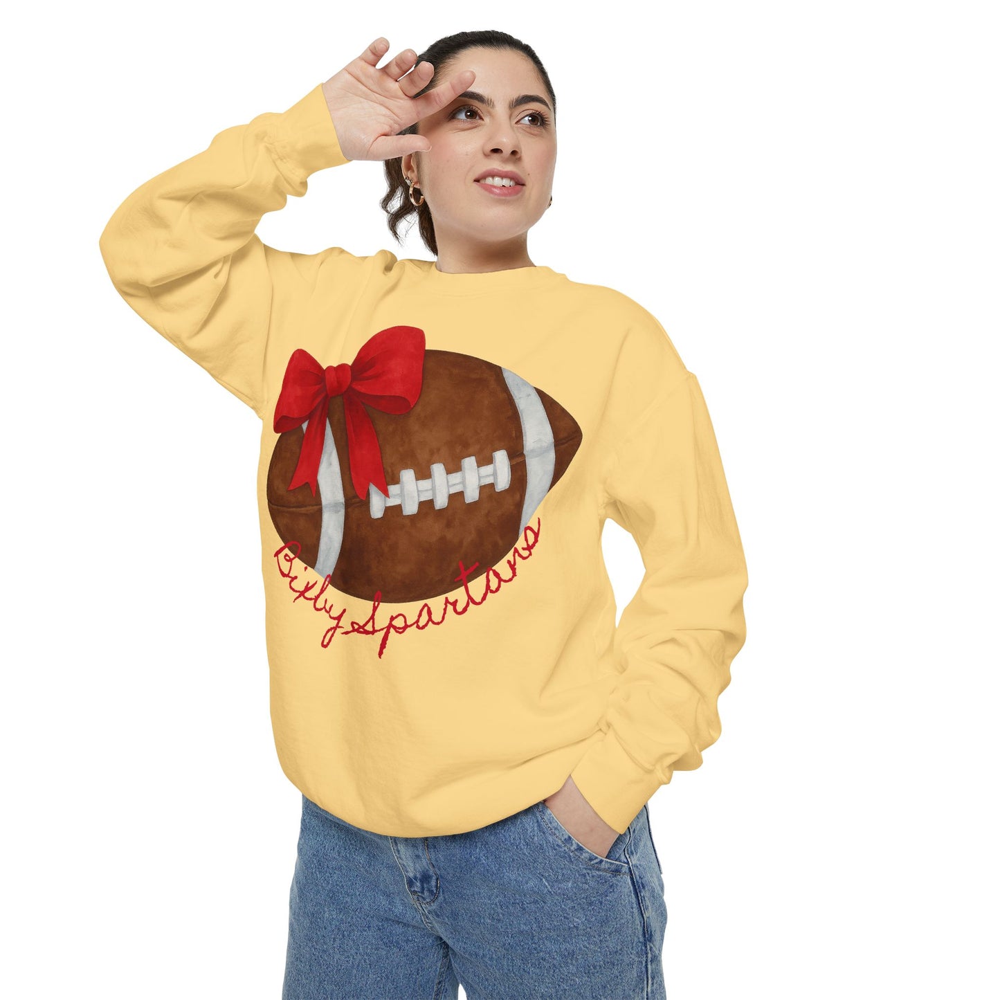 Bixby Spartans Cheer & Football Comfort Colors Sweatshirt