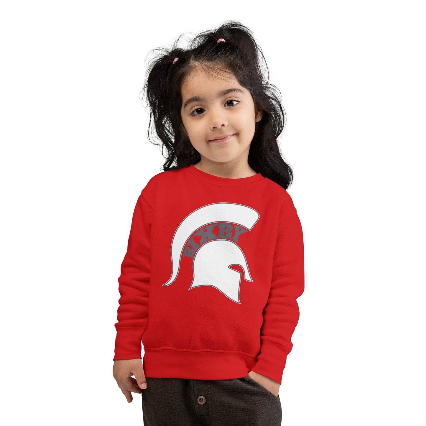 Bixby Spartan White Logo Toddler Rabbit Skins Sweatshirt
