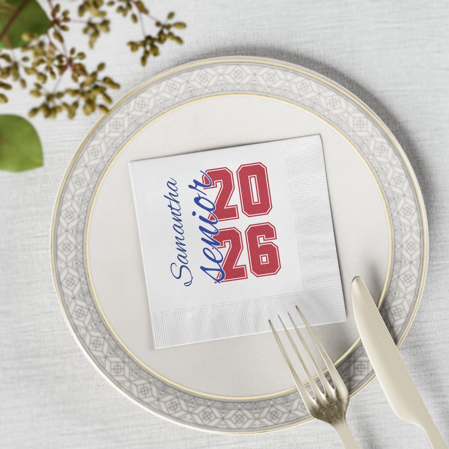 Bixby Spartan Senior Class 2026 Party Napkin