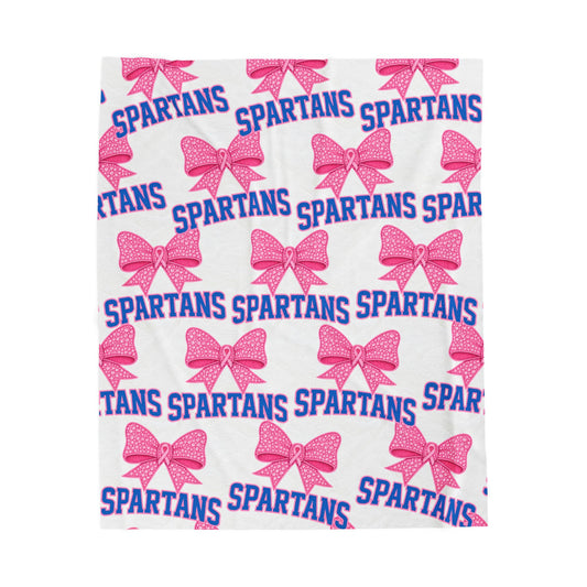 Spartans Velveteen Plush Breast Cancer Awareness