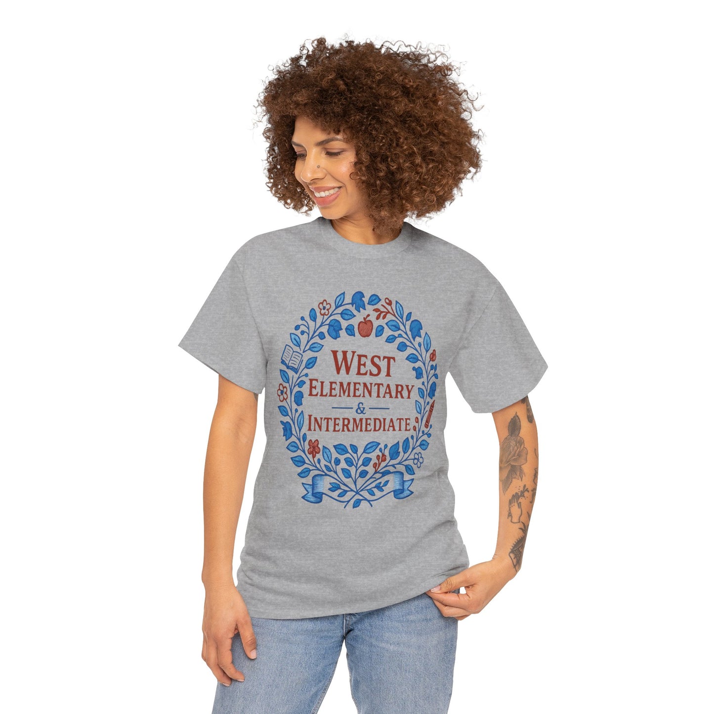 Floral West Intermediate Spartan Gildan Tee