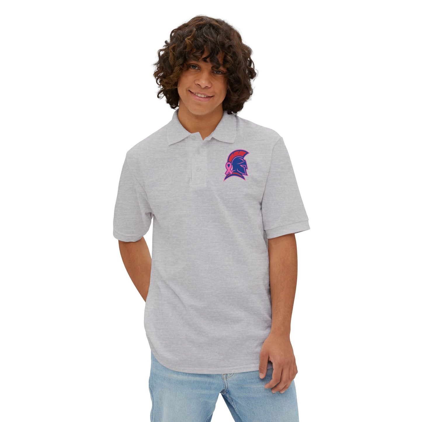 Spartan Men's Breast Cancer Awareness Polo