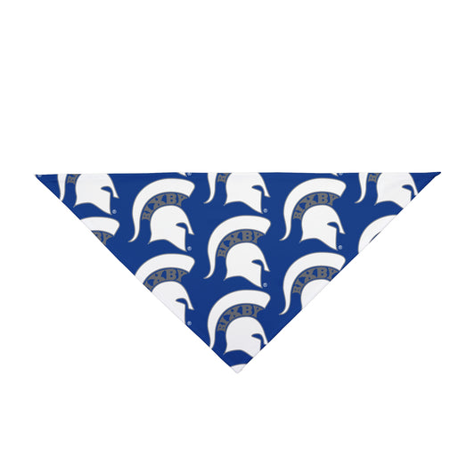 Spartan White Logo Pet Bandana