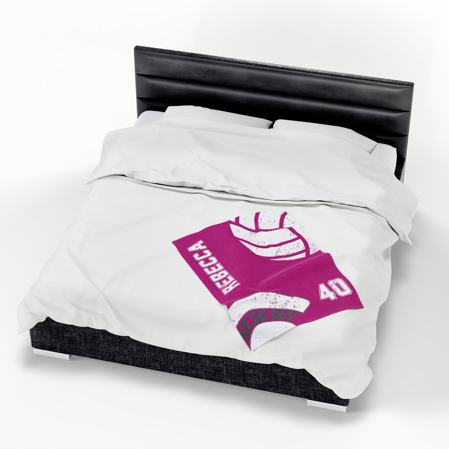 Spartan Volleyball Velveteen Plush Blanket - Customized