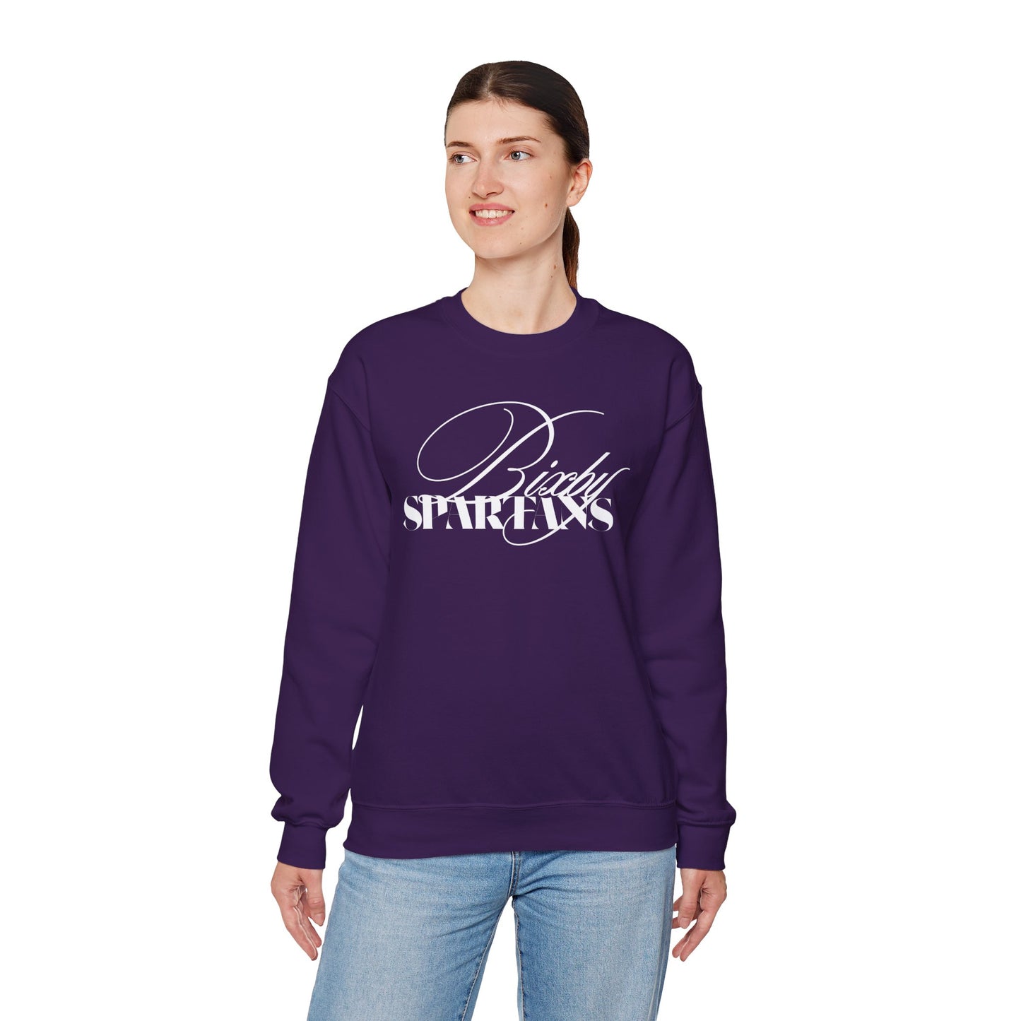 Bixby Spartans Cursive Gildan Sweatshirt