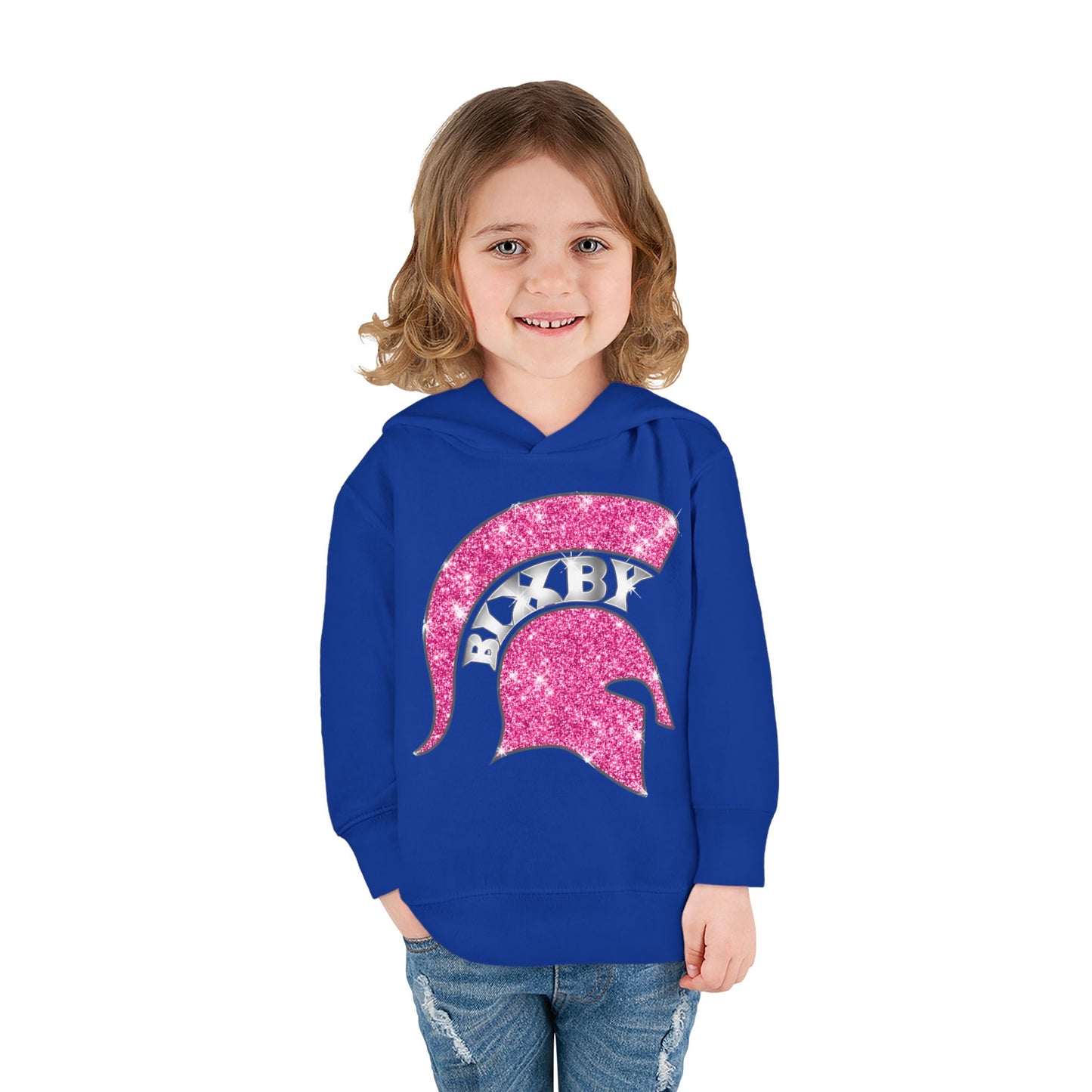 Bixby Spartans Pink Bling Toddler Rabbit Skins Hoodie
