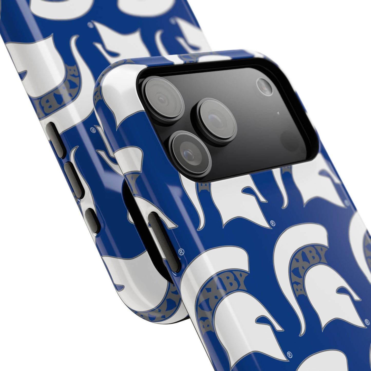 Bixby Spartan White Logo Impact Resistant iPhone Case