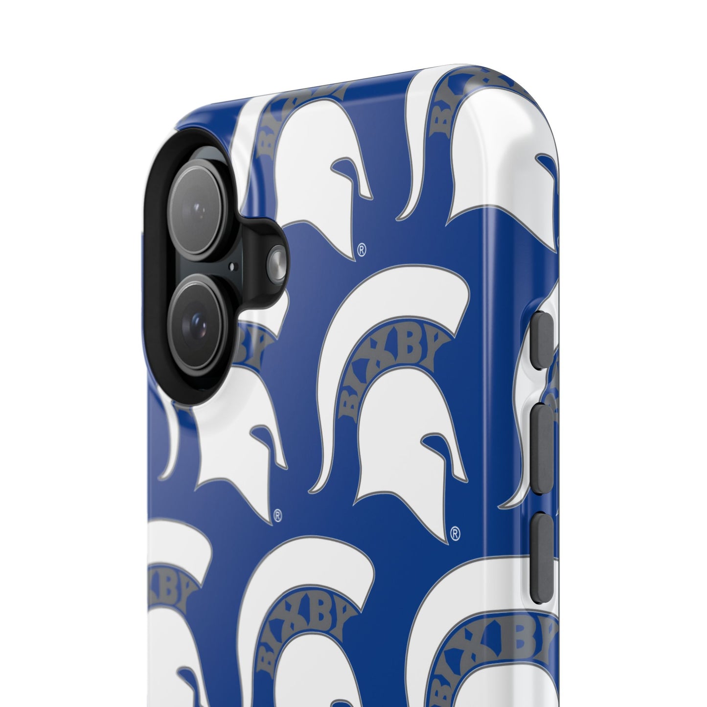 Bixby Spartan White Logo Impact Resistant iPhone Case