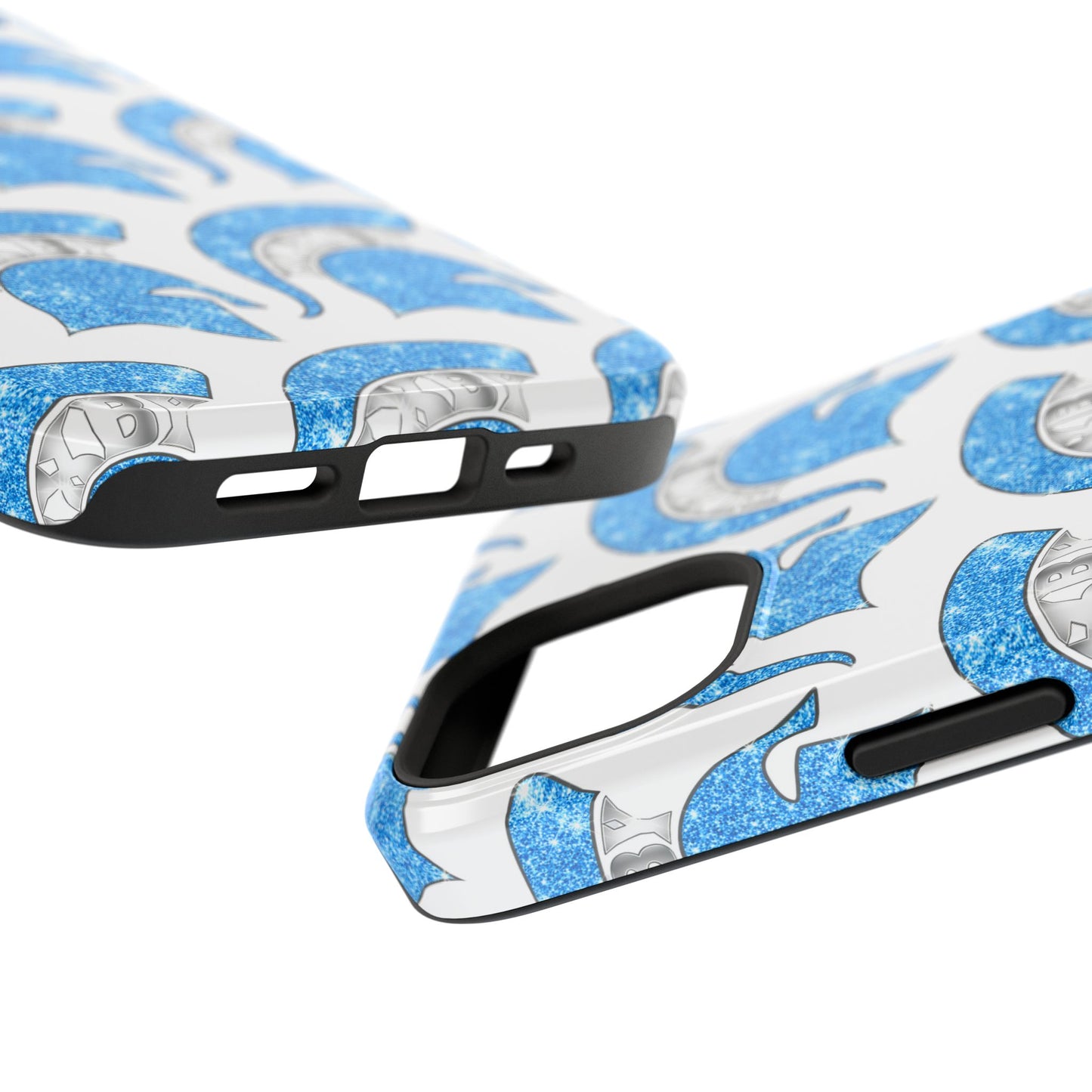 Bixby Spartan Blue Bling Logo Impact Resistant iPhone Case