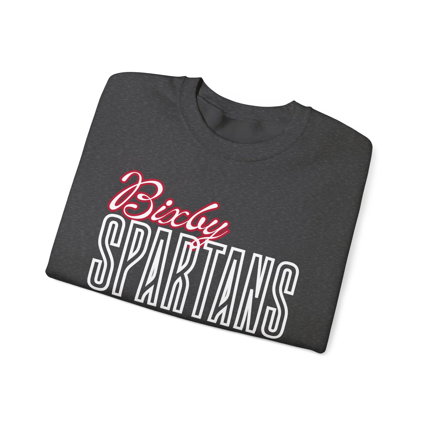 Bixby Spartans Cursive Gildan Sweatshirt