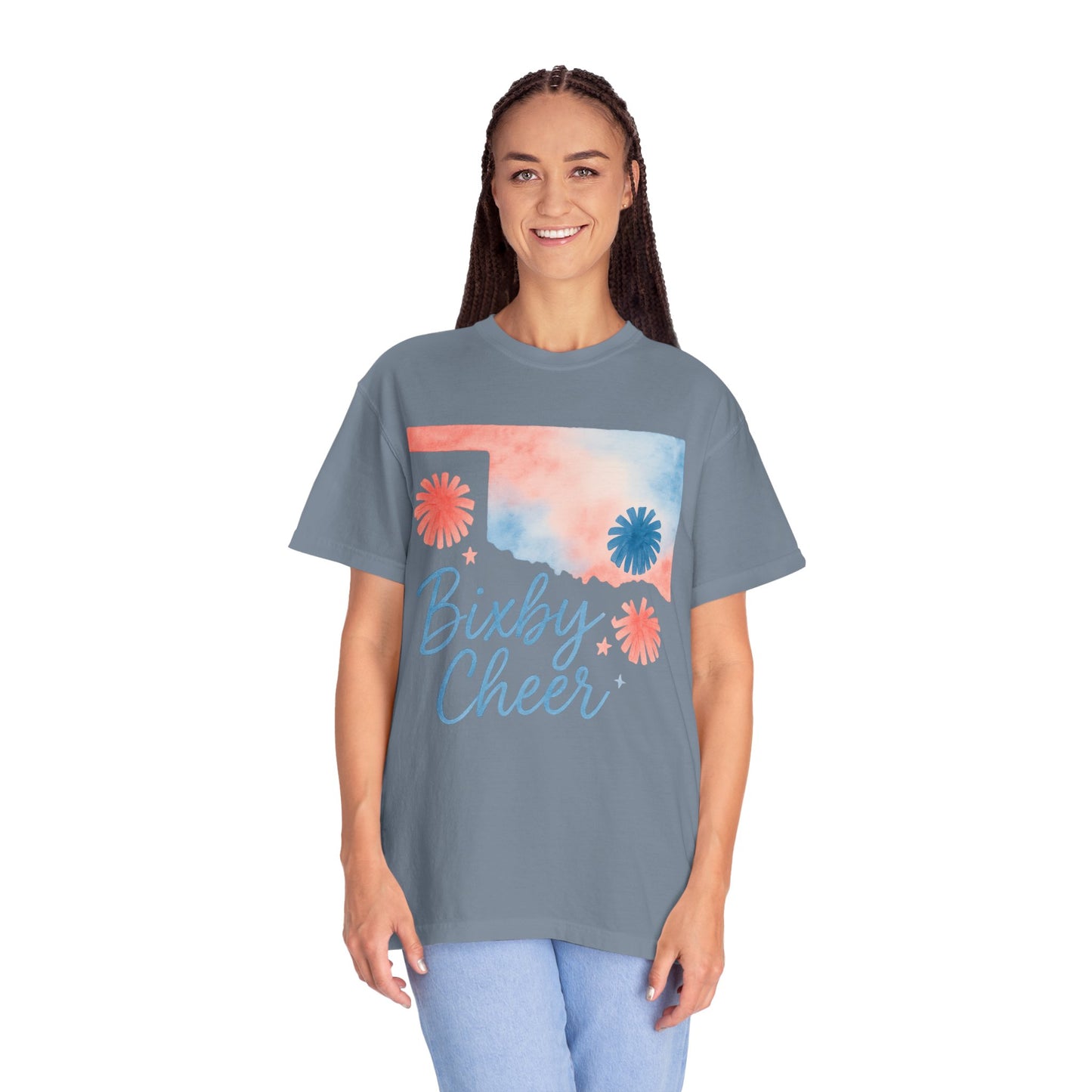 Cheer Bixby OK Watercolor Comfort Colors Tee