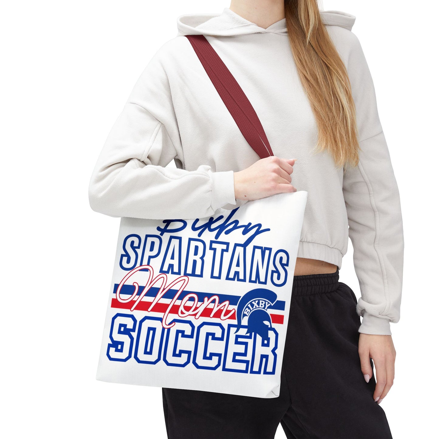 Bixby Spartans Soccer Mom Polyester Tote Bag
