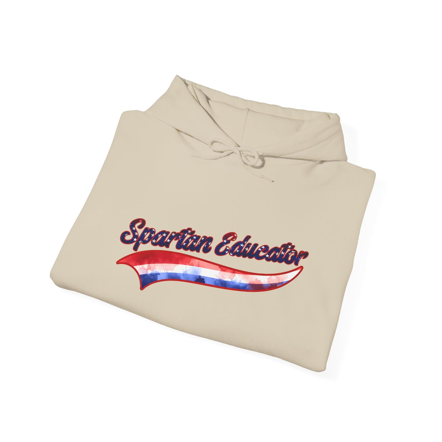 Spartan Educator Patriotic Design Gildan Hoodie