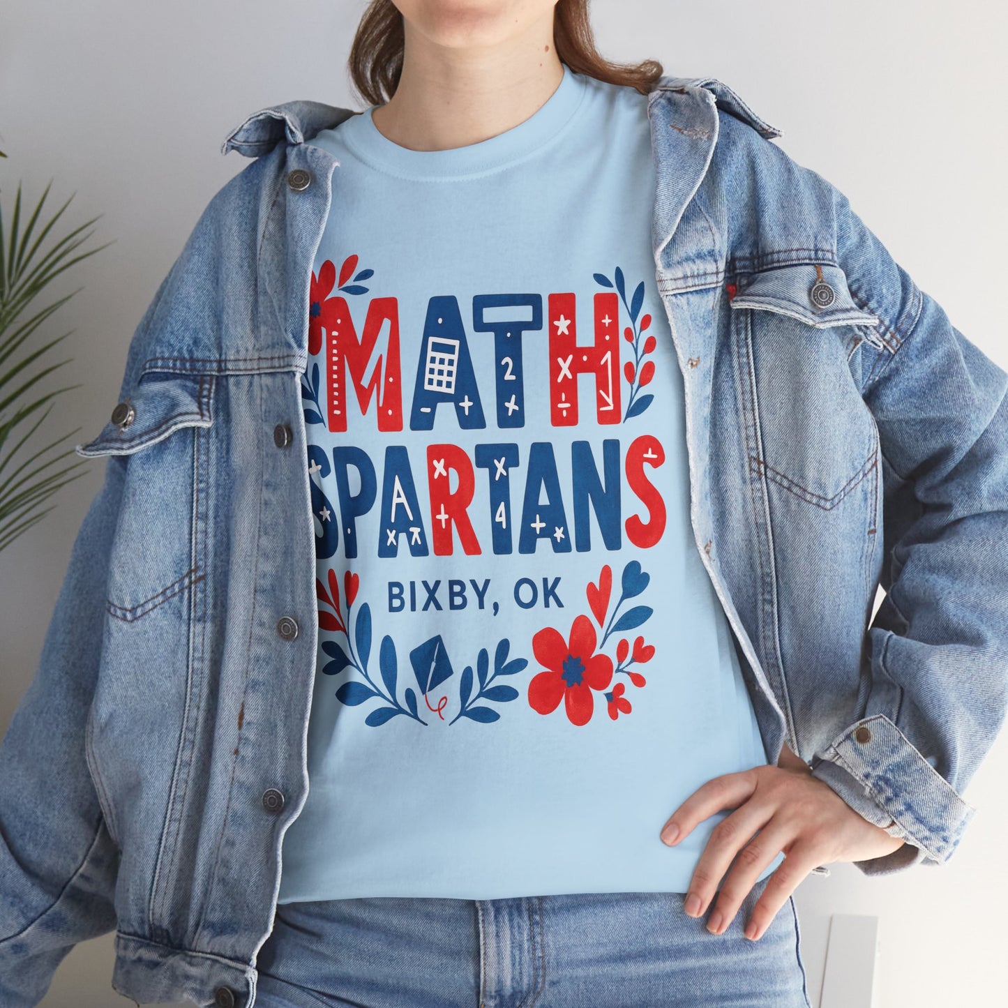 Floral Math Spartan Gildan Tee