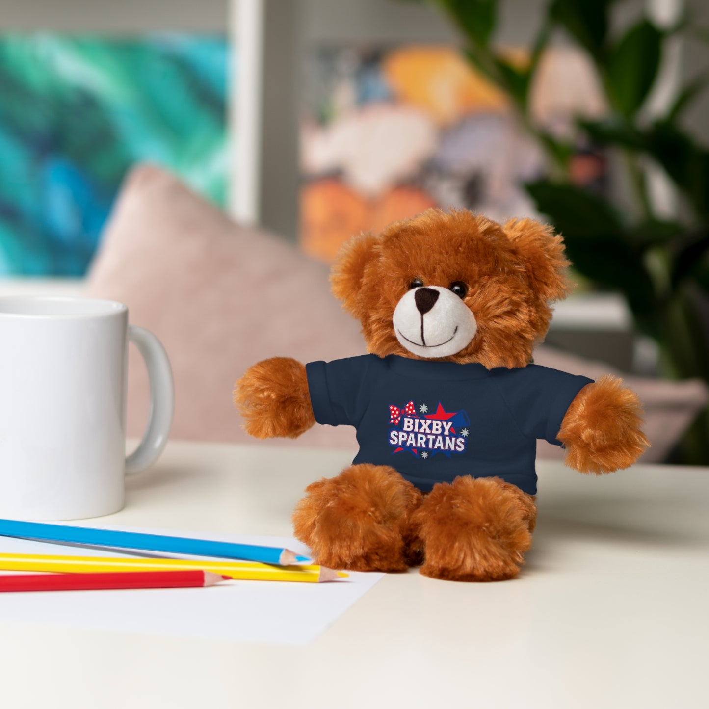 Spartan Cheer Stuffed Animal Logo